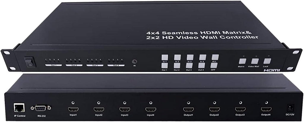 2x2 Video Wall 4x4 HDMI Matrix Switcher Processor 1080P M11383