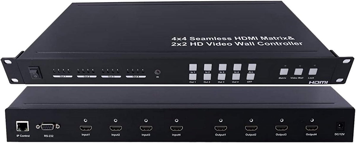 2x2 Video Wall 4x4 HDMI Matrix Switcher Processor 1080P M11383