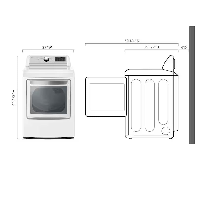 7.3 cu. ft. Vented Electric Dryer in White H50292