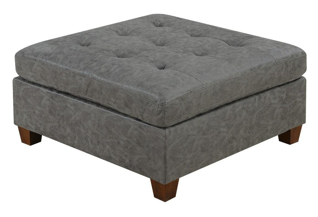 Antique Grey Leatherette 7pcs Sectional Sofa Set A168868