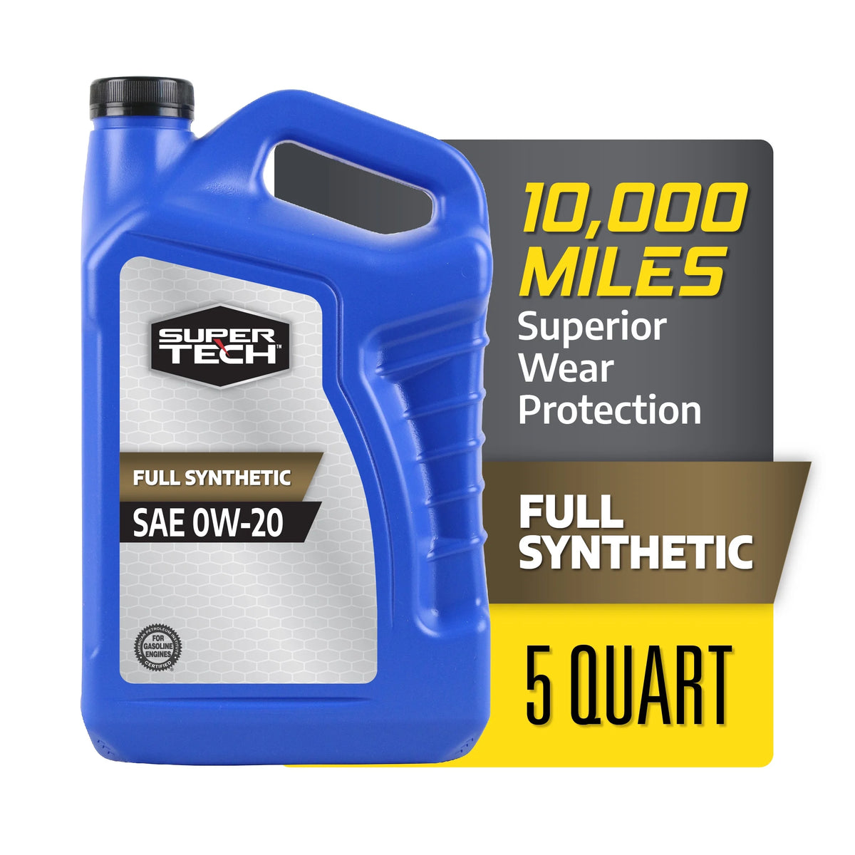 Full Synthetic SAE 0W-20 Motor Oil, 5 Quarts I78498
