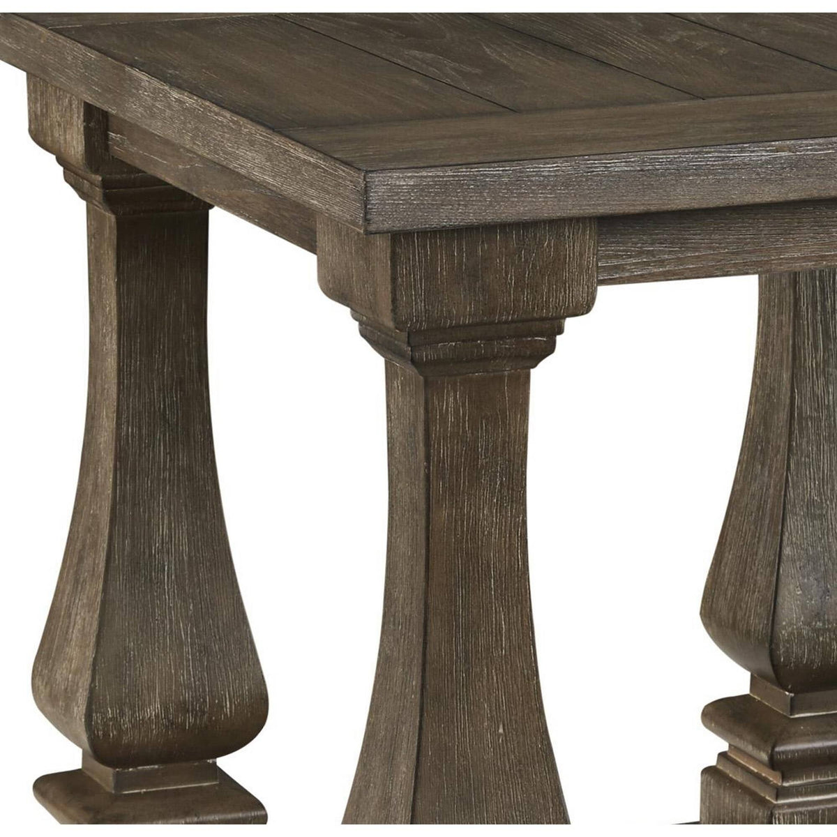 White and Brown End Table with Open Shelf N70486