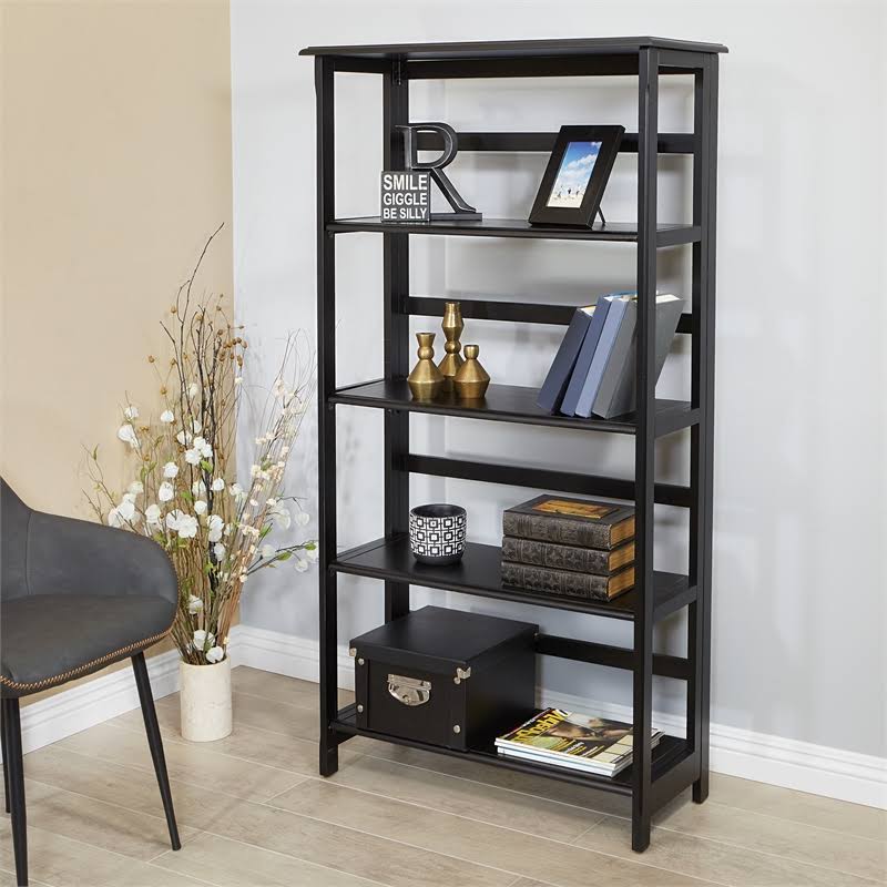 Black 5 Shelf Bookcase N625733