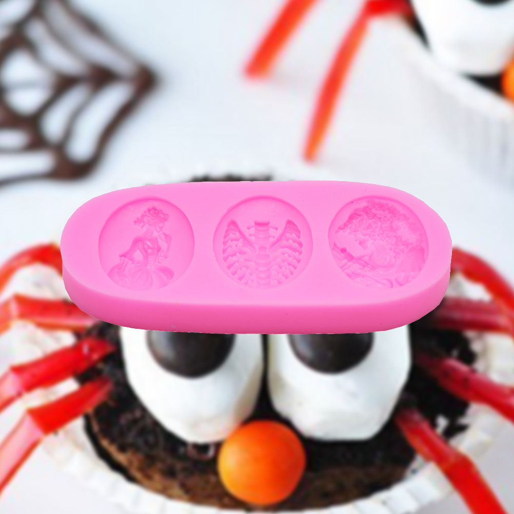 Pink Silicone Skull Chocolate Mold X60704