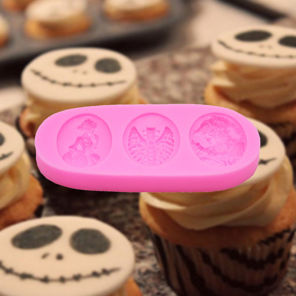 Pink Silicone Skull Chocolate Mold X60704