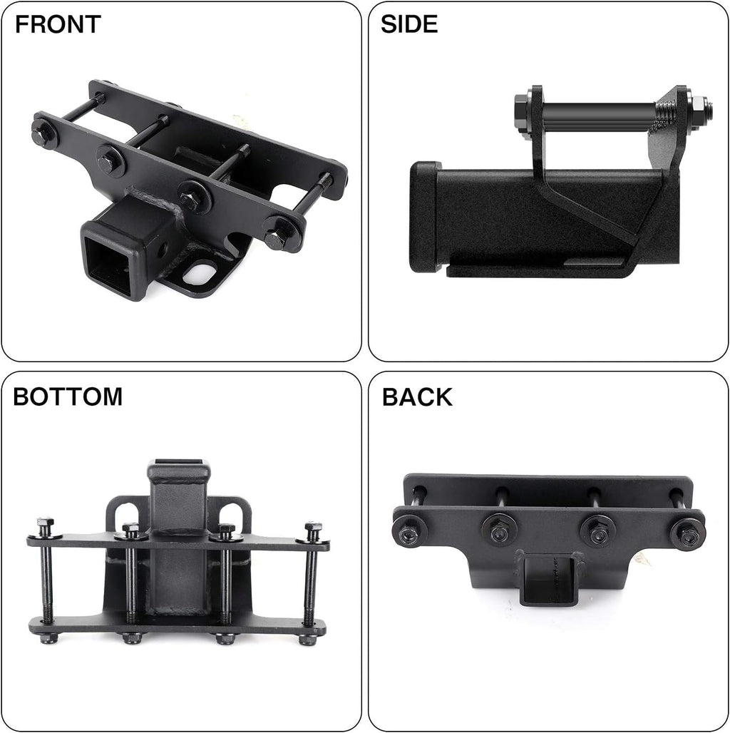 2" Rear Receiver Hitch Trailer Hitch Kit, Black, Pack of 2 F636