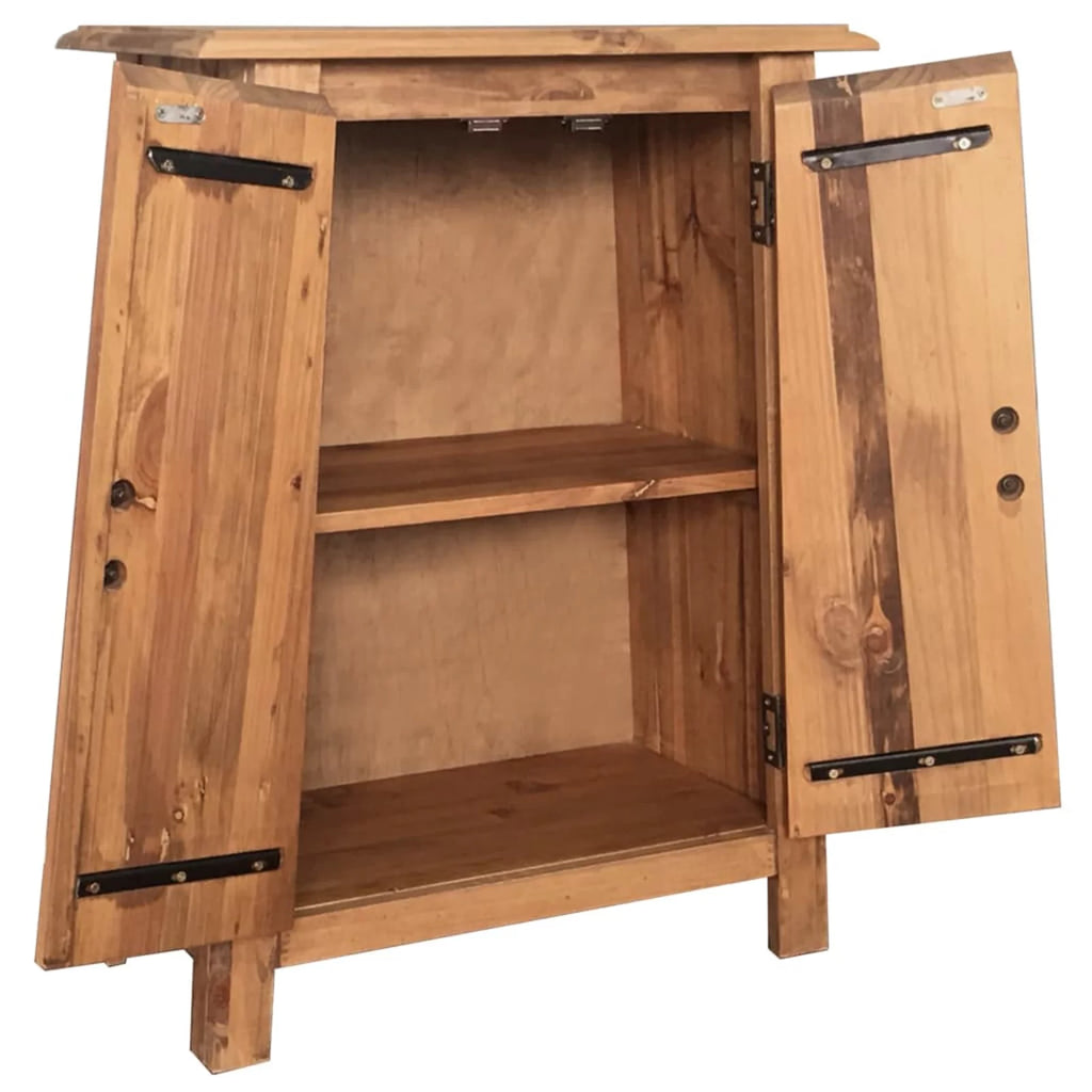 Recycled Pinewood Bathroom Storage Cabinet with Shelf T3432