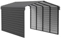 Galvanized Steel Carport Kit, 12' x 20' x 9', Charcoal Q9496