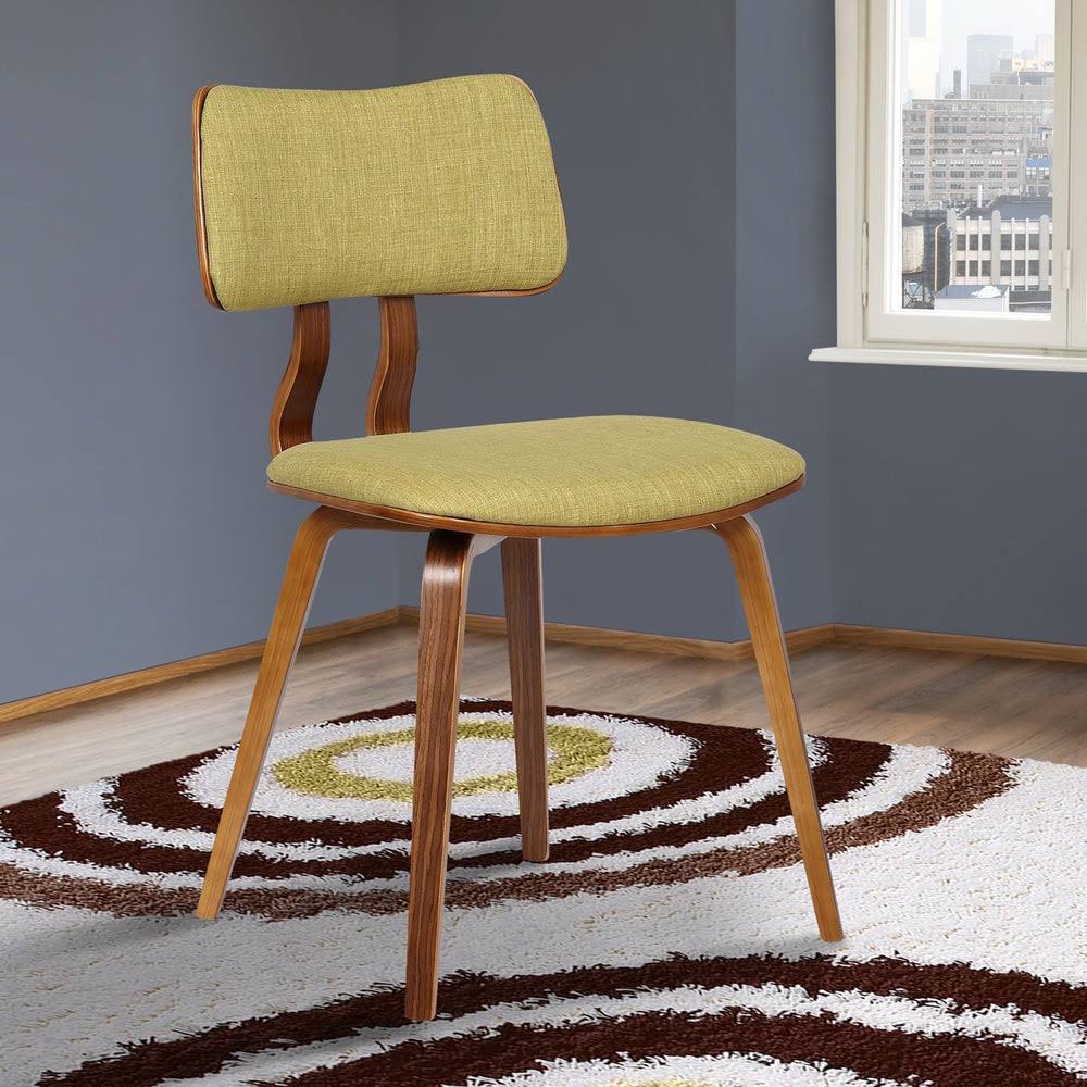 Green Mid-Century Walnut Chair U373