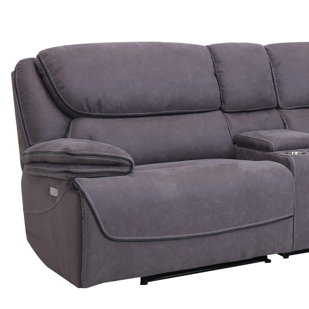 Gray Fabric Power Reclining Sectional Y969535