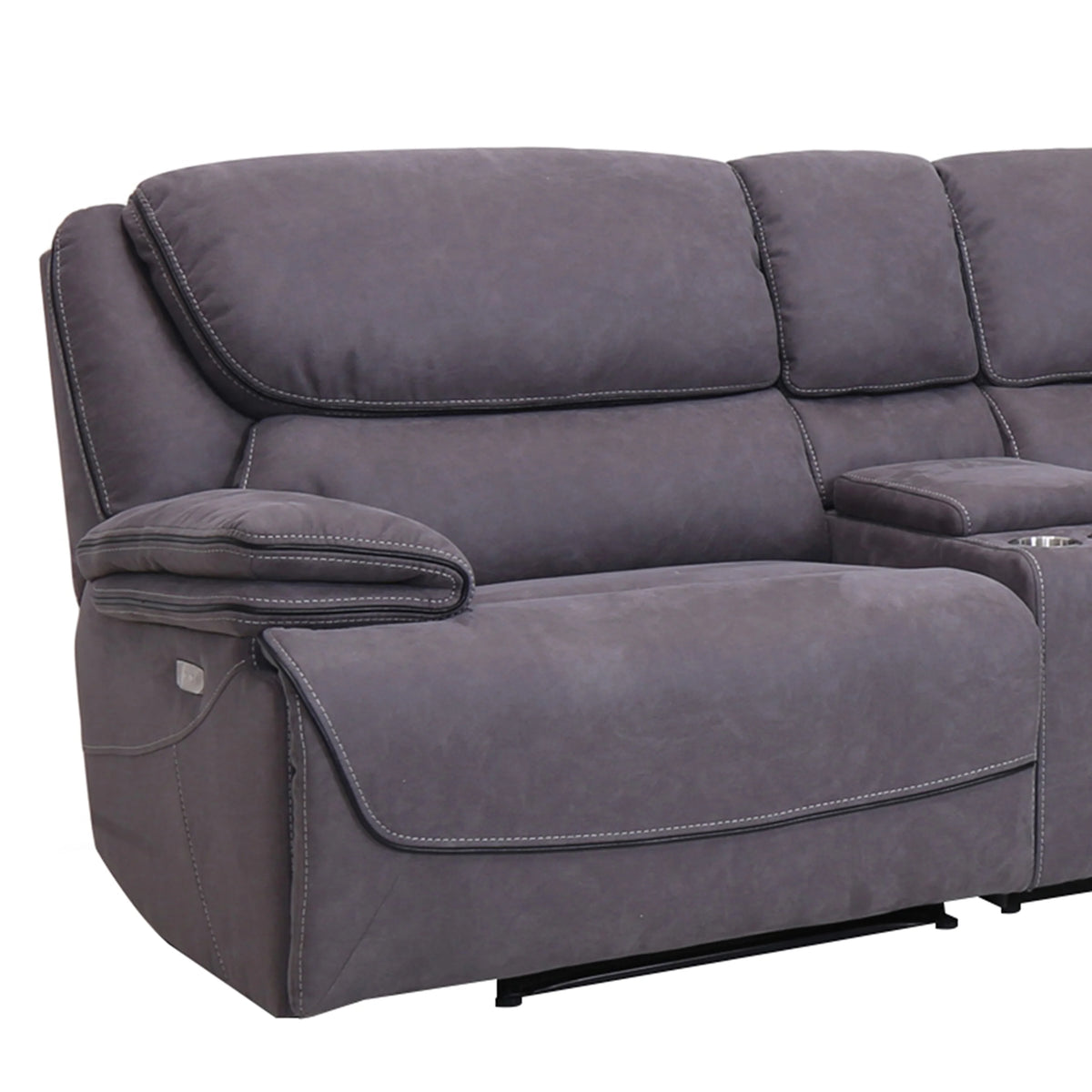 Gray Fabric Power Reclining Sectional Y969535