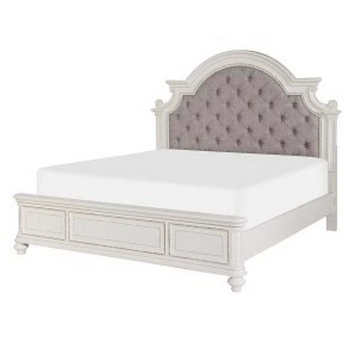 Queen Bed with Button Tufted Headboard Y311