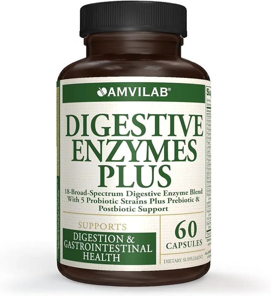 60 Vegetarian Capsules Digestive Enzymes Probiotics P534
