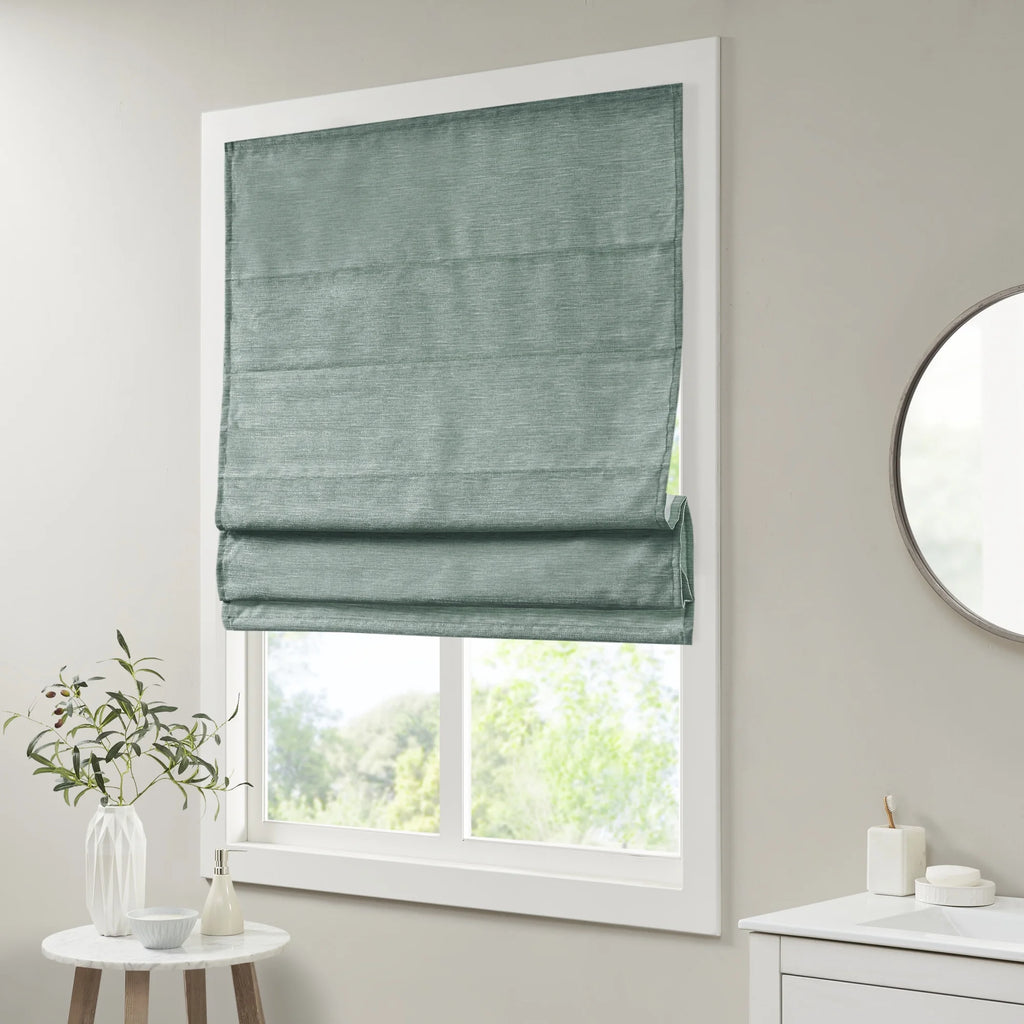 Green Cordless Roman Shade, 35"x64" P706869