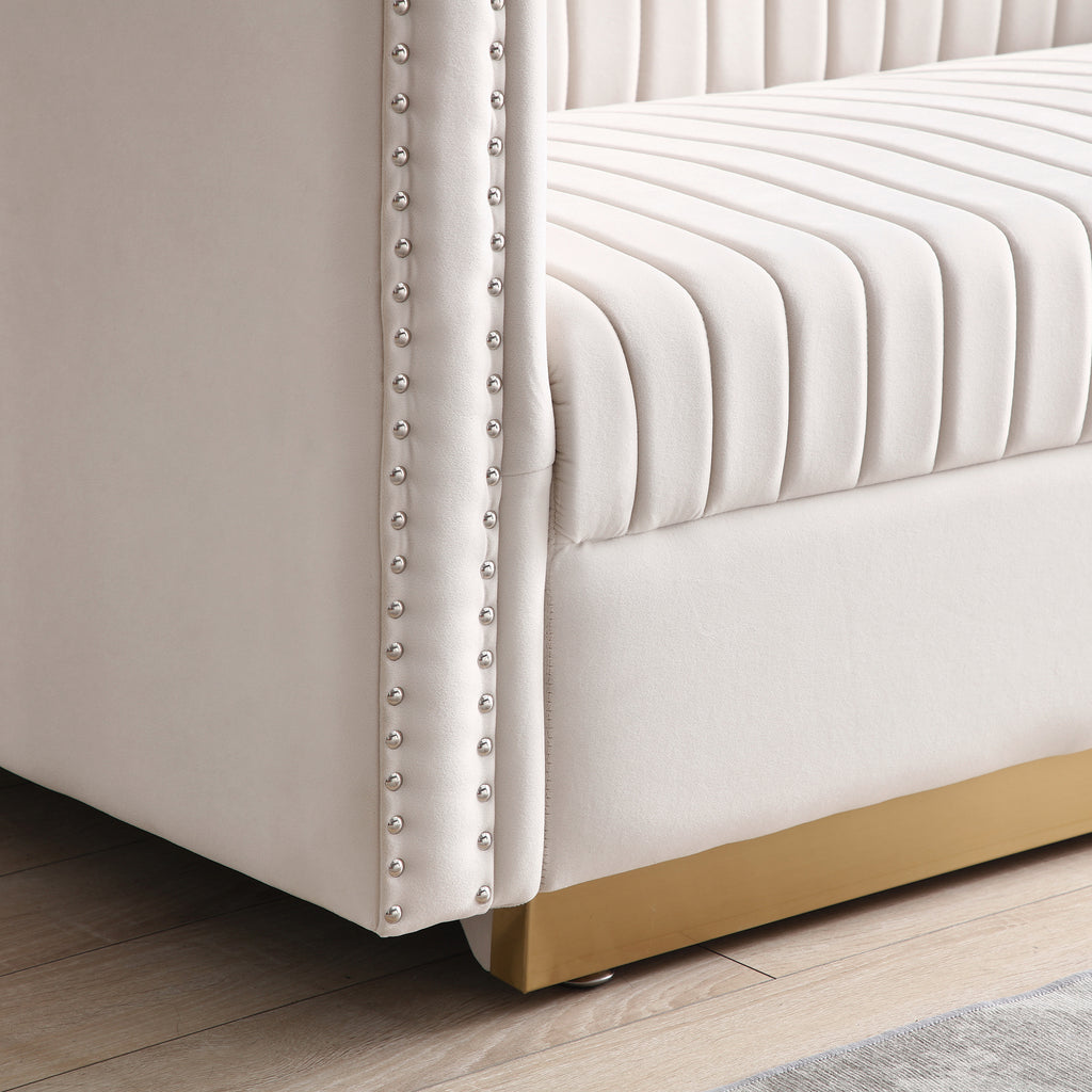 Tufted Velvet Loveseat Y7905