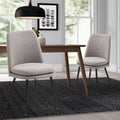 Gray Upholstered Dining Chairs Set of 2 P1790