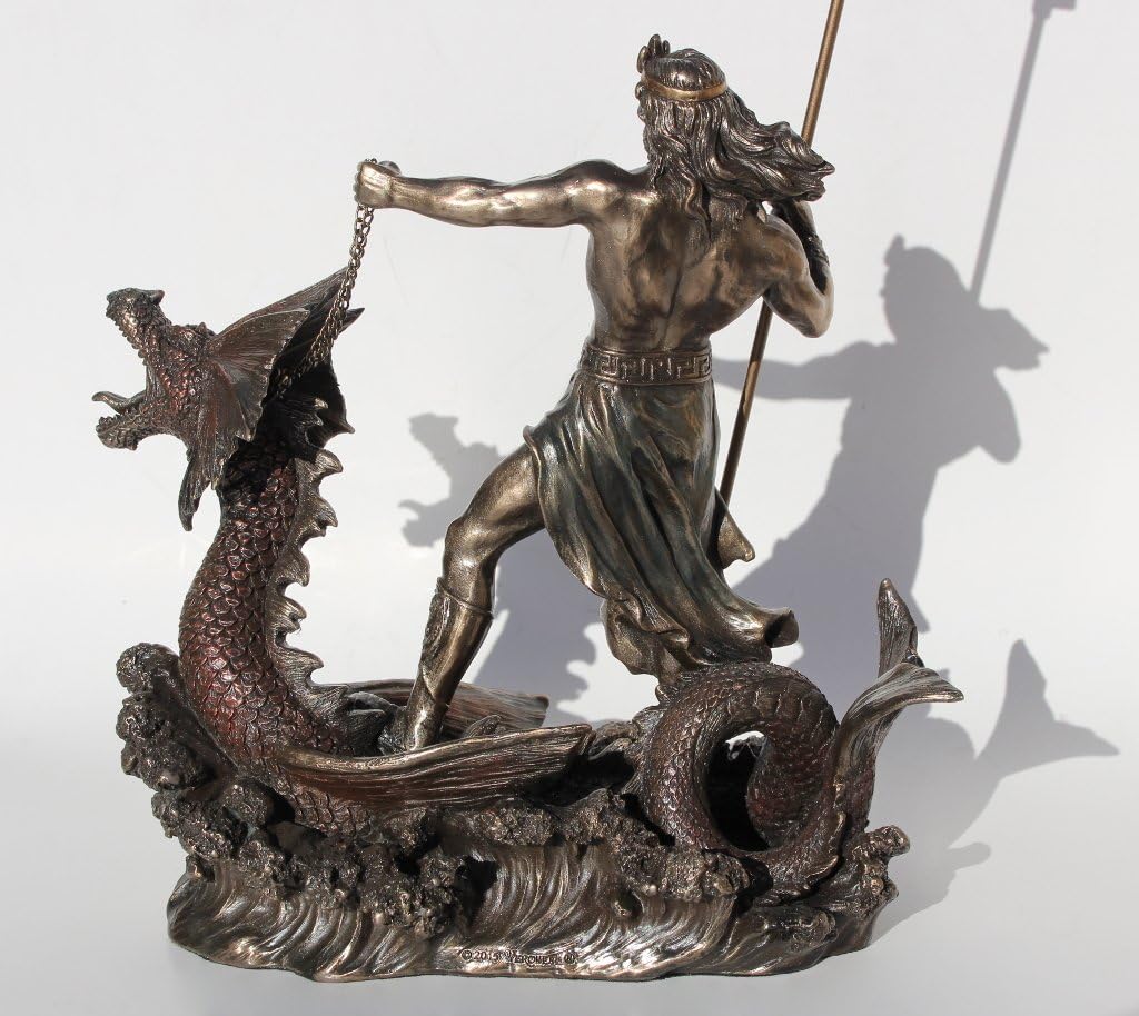 Cold Cast Bronze Hippocampus Statue, 9 1/4 Inch, Pack of 2 M534