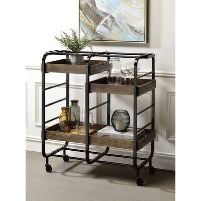 Black Walnut Serving Cart V24355