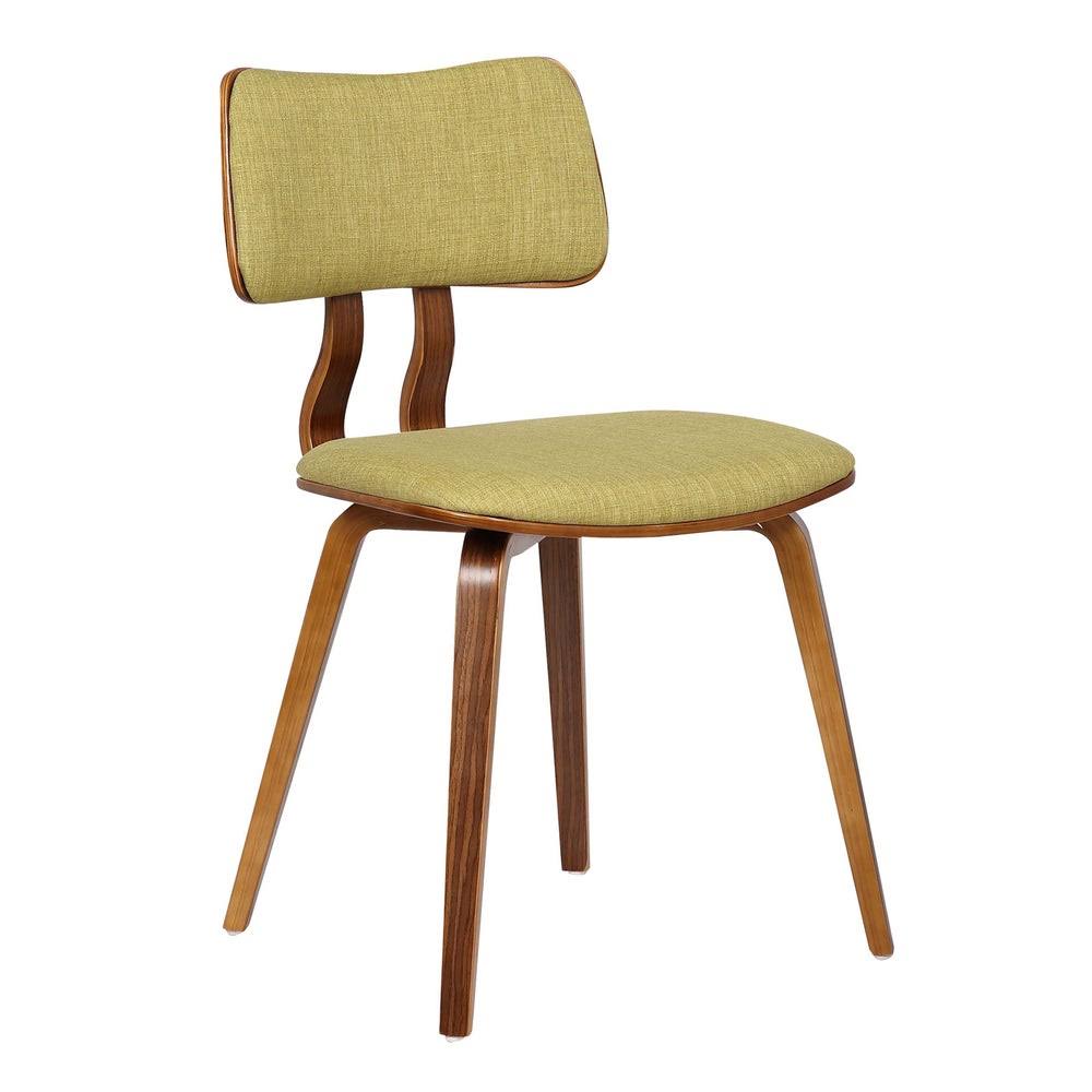 Green Mid-Century Walnut Chair U373