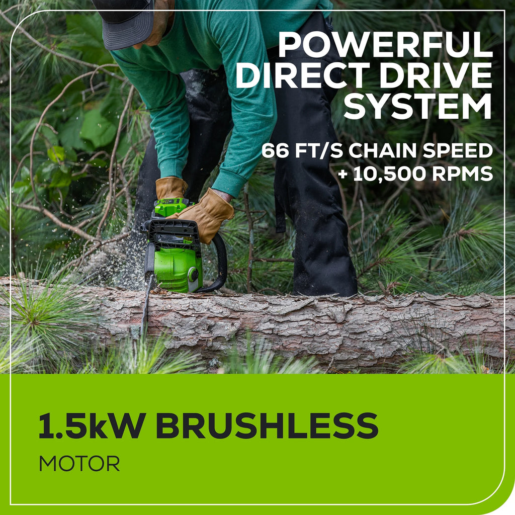 60V Brushless Chainsaw with 2.5 Ah Battery & Charger B86148