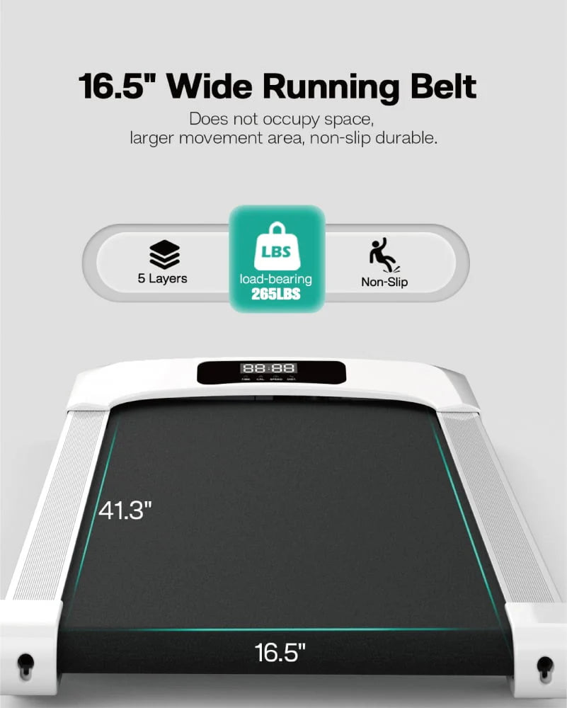 Black Portable Under Desk Treadmill with Remote Control E183682