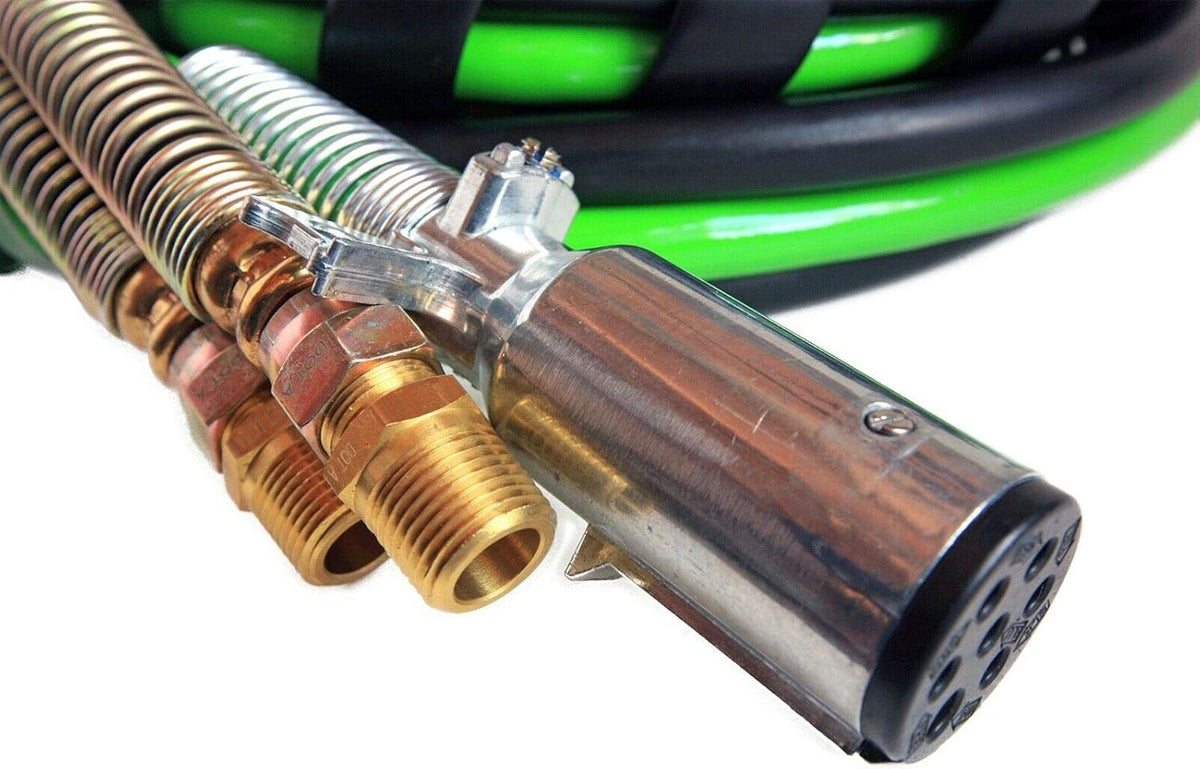 3 in 1 ABS Electrical and Rubber Air Line Hose Assemblies 12 FT Black G976848