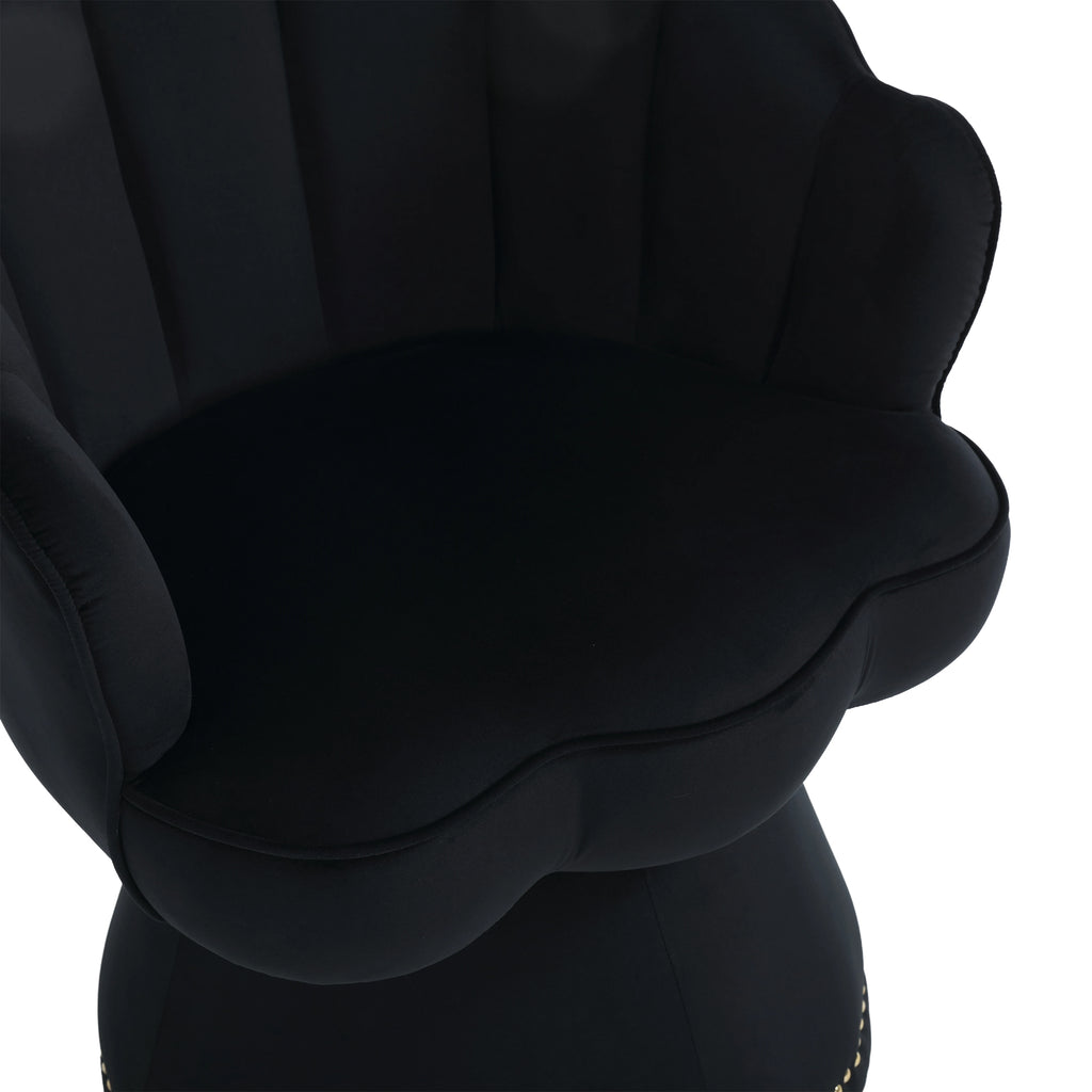 Mid-Century 360 Degree Swivel Cuddle Barrel Accent Sofa Chairs, Round Armchairs with Wide Upholstered, Velvet Fabric Chairs T962