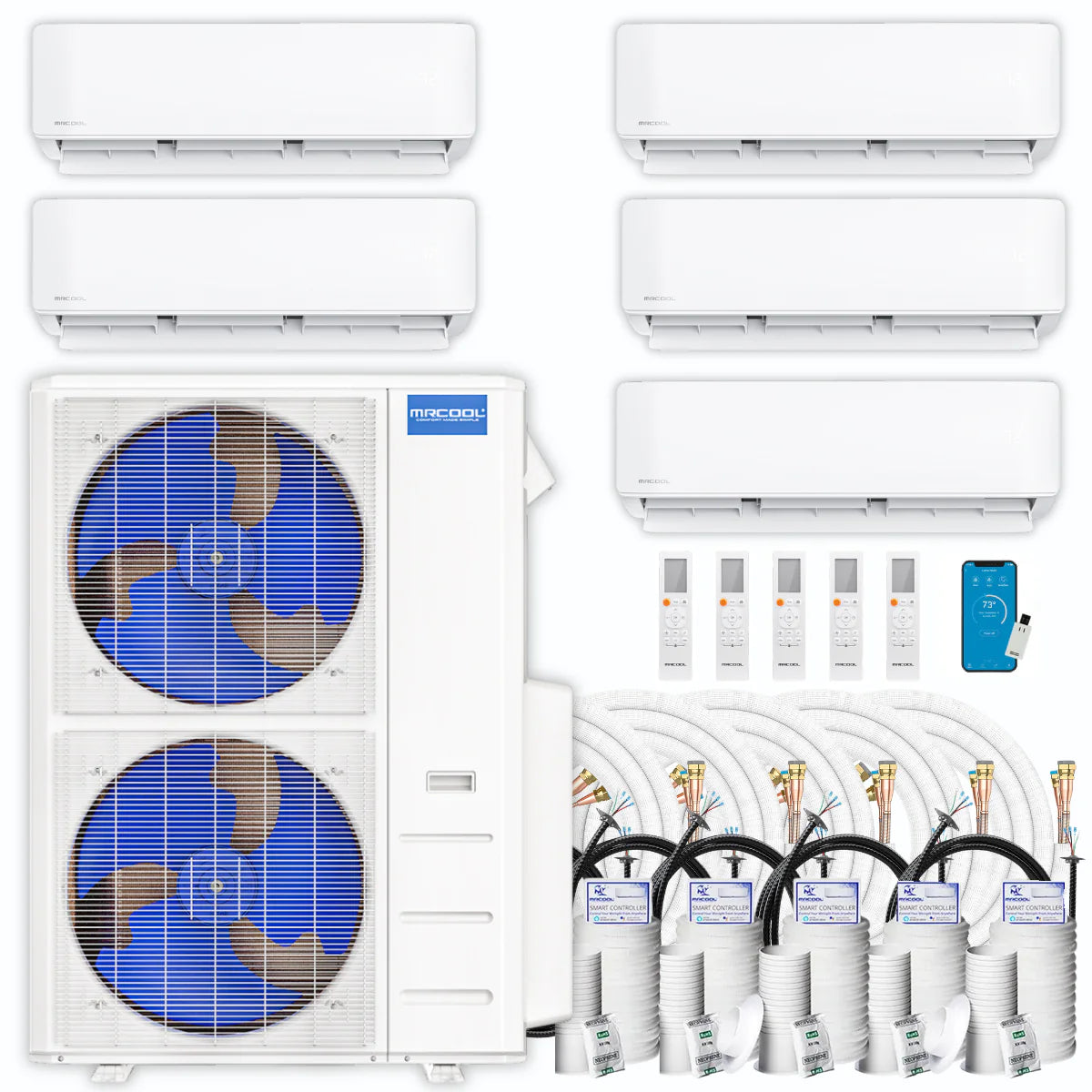 48,000 BTU 5 Zone Ductless Air Conditioner and Heat Pump C350466