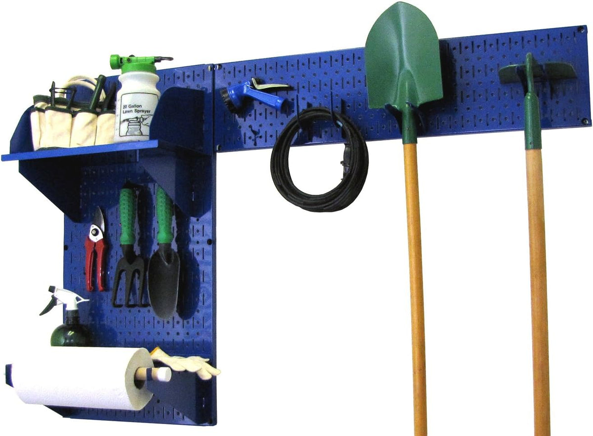 Gray Pegboard Garden Tool Organizer Kit Y958