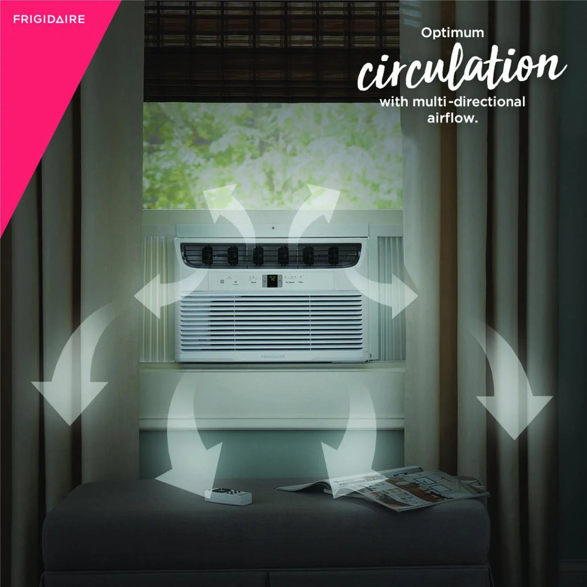 8,000 BTU Smart Window Air Conditioner with Wi-Fi and Remote in White V604634