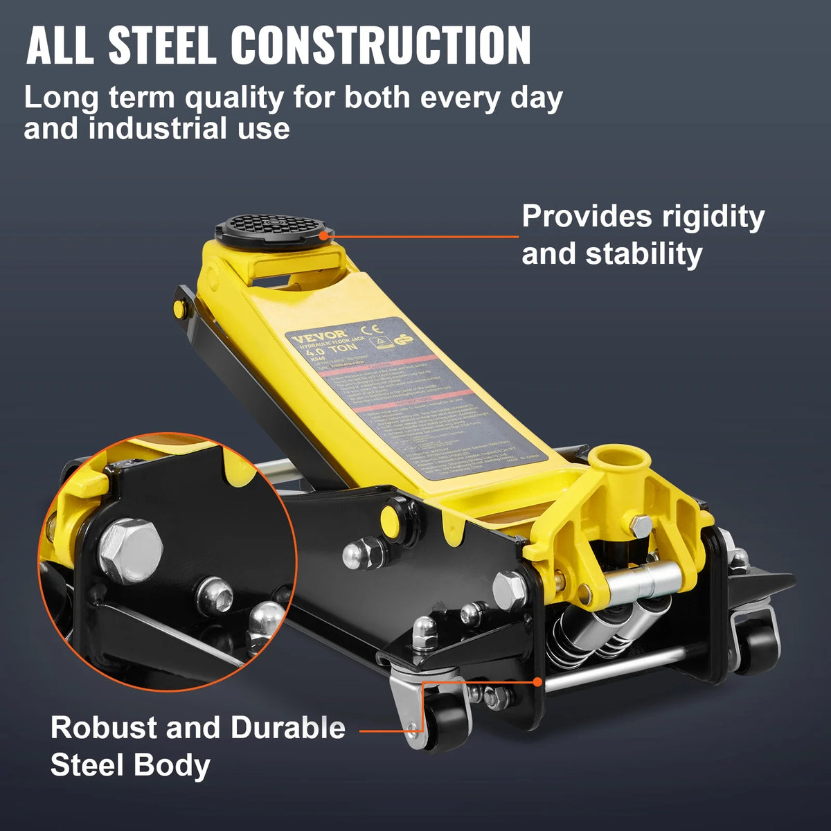 4 Ton Heavy Duty Steel Floor Jack V46190