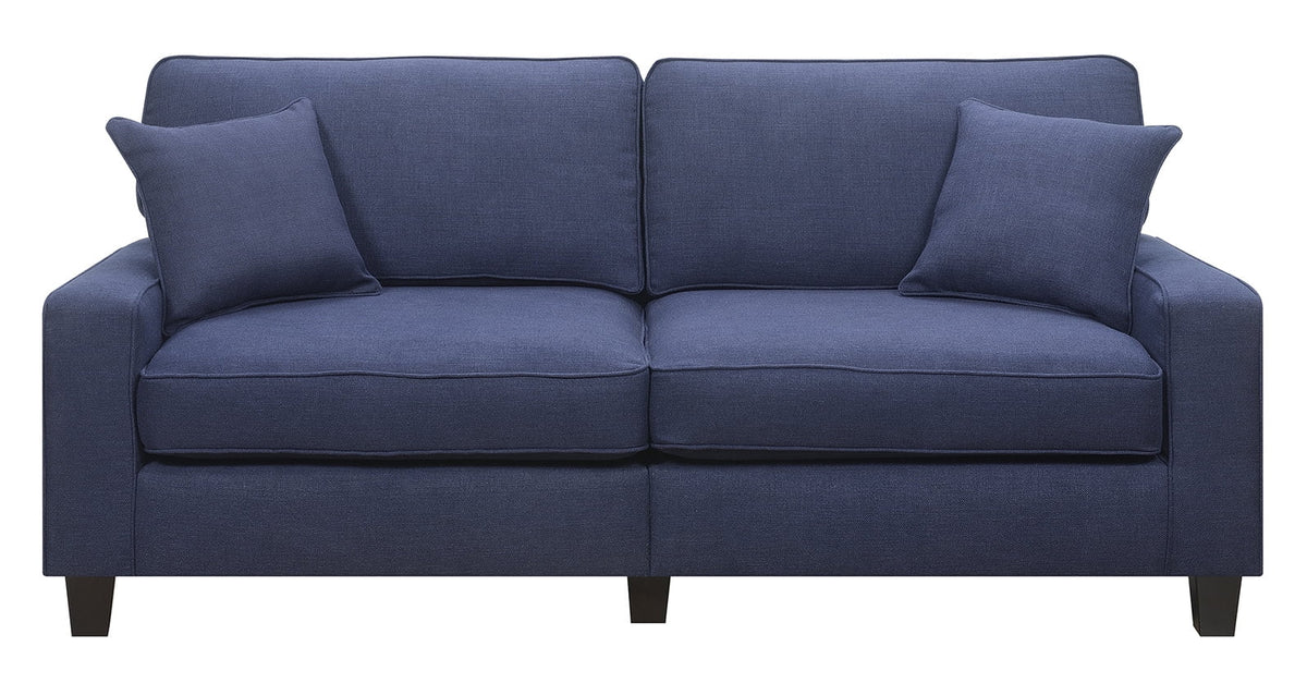 Navy Blue Fabric Sofa H19657