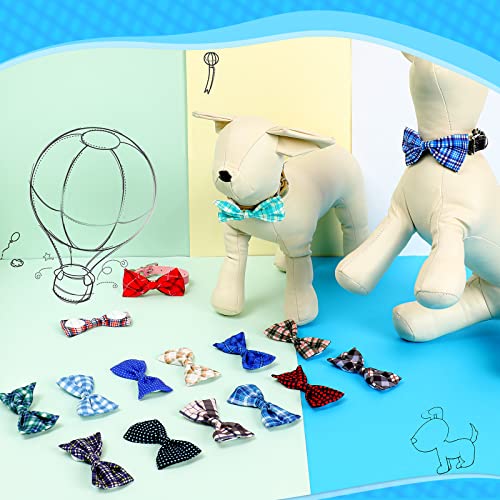 16 Pieces Dog Bow Ties Collar Attachment with Rubber Bands W482054