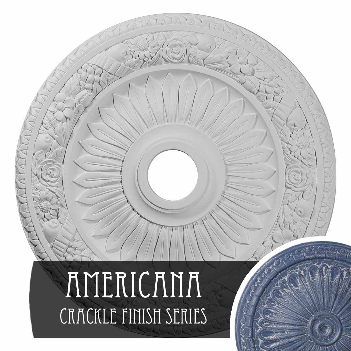 23 5/8x22OD x 3 5/8x22ID x 1 1/8x22P Ceiling Medallion T2767