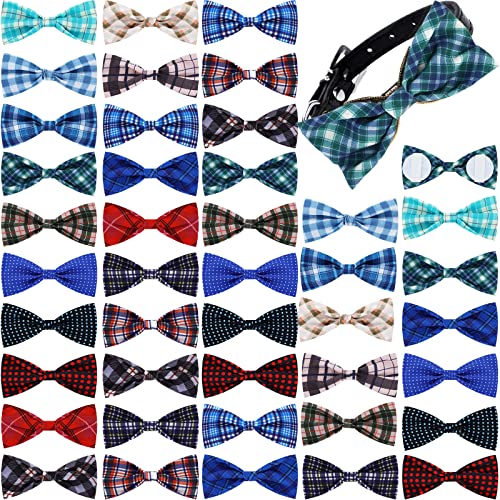 16 Pieces Dog Bow Ties Collar Attachment with Rubber Bands W482054