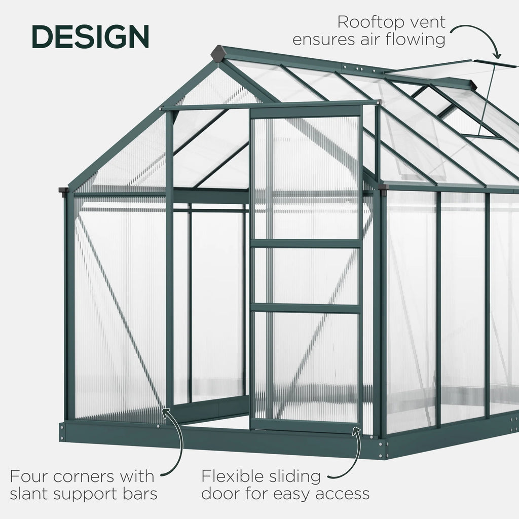 6' x 10' x 7' Polycarbonate Walk-in Greenhouse P218971