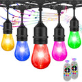 2-Pack RGB Outdoor String Lights with S14 Edison Bulbs 96FT L644248