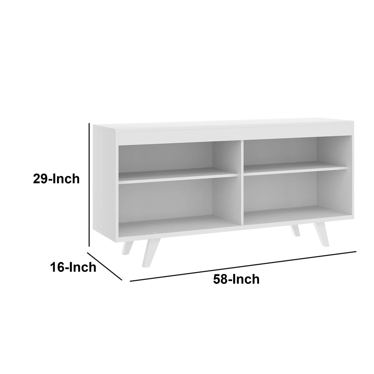 White Wood TV Media Console C4472
