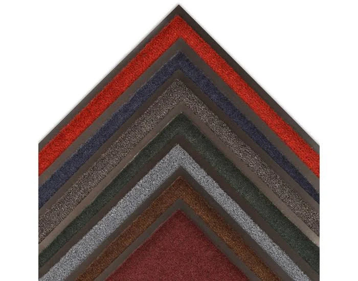 Charcoal Carpeted Entry Mat 4 ft Length 60 ft Width Vinyl Backing T826