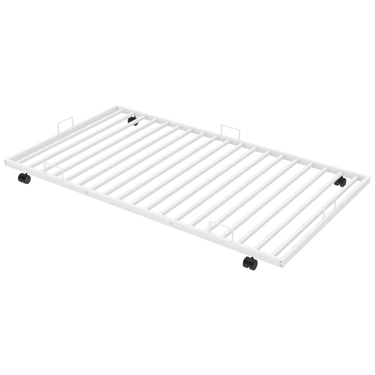 White Metal Twin over Twin Bunk Bed with Trundle G658