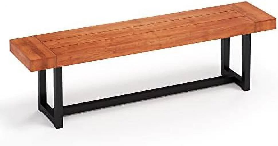 Acacia Wood Dining Bench 63" Long Backless V6166