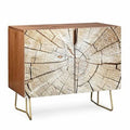 Walnut/Brown/Gray 2 Door Accent Cabinet Q338907