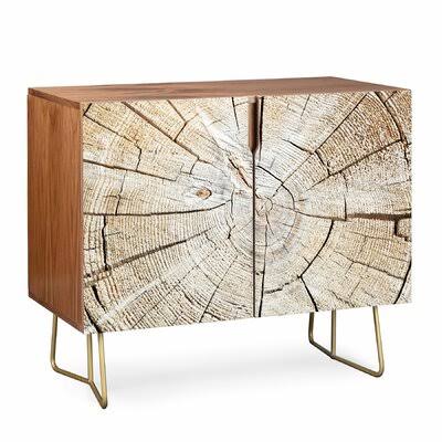 Walnut/Brown/Gray 2 Door Accent Cabinet Q338907