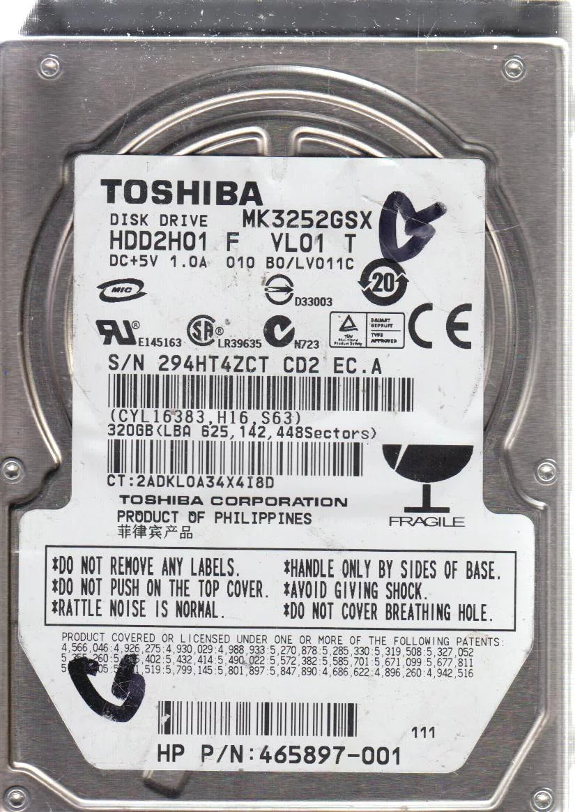 320GB SATA 2.5 Hard Drive Y63716