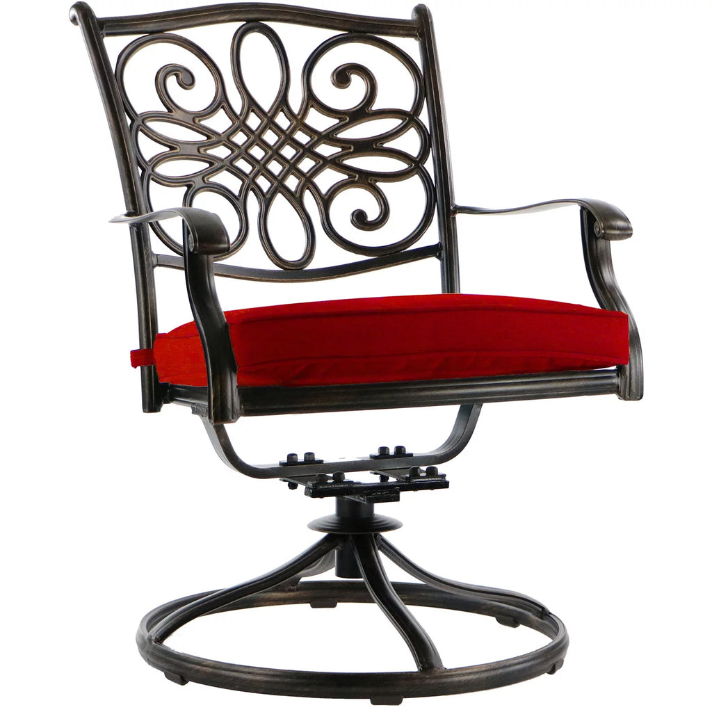 11-Piece Outdoor Dining Set with Cast-Top Table and Chairs V74932