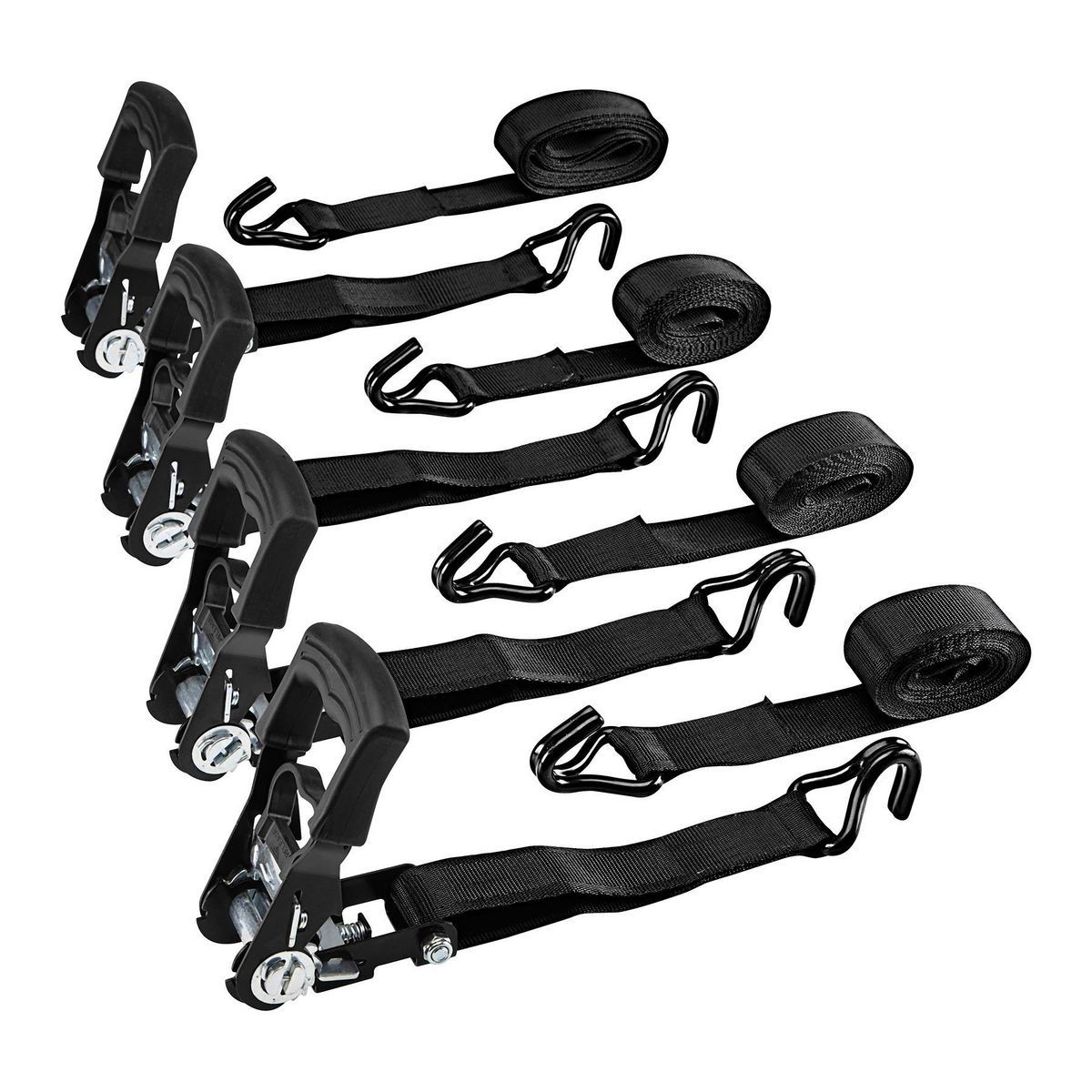 1000 lb. Capacity 1-1/2 in. x 10 ft. Ratcheting Tie-Down Straps, 4 Pack Z879470