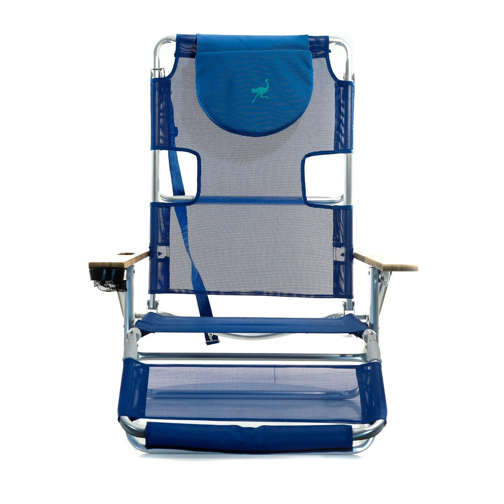 Lightweight Aluminum 5 Position Reclining Beach Chair 2 Pack Z9052