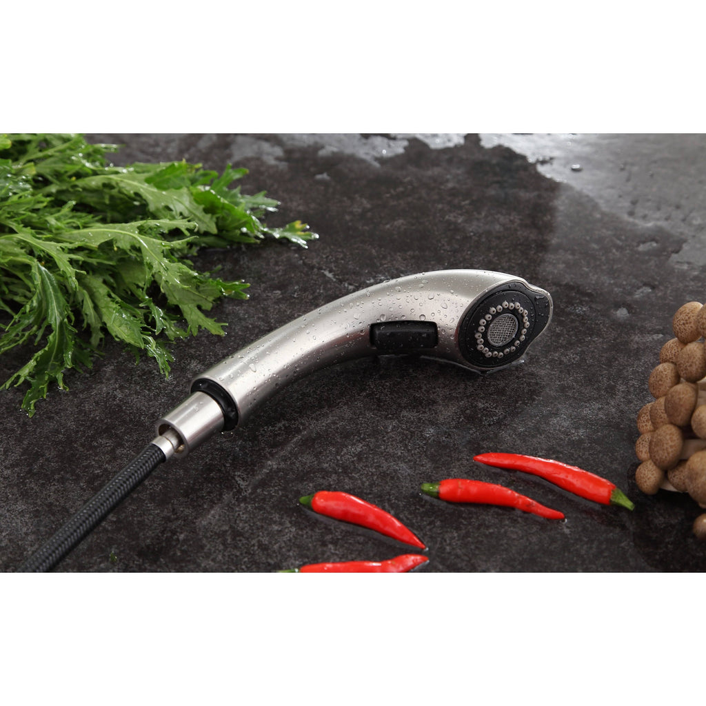 Brushed Nickel Single-Handle Pull-Out Sprayer Kitchen Faucet K304