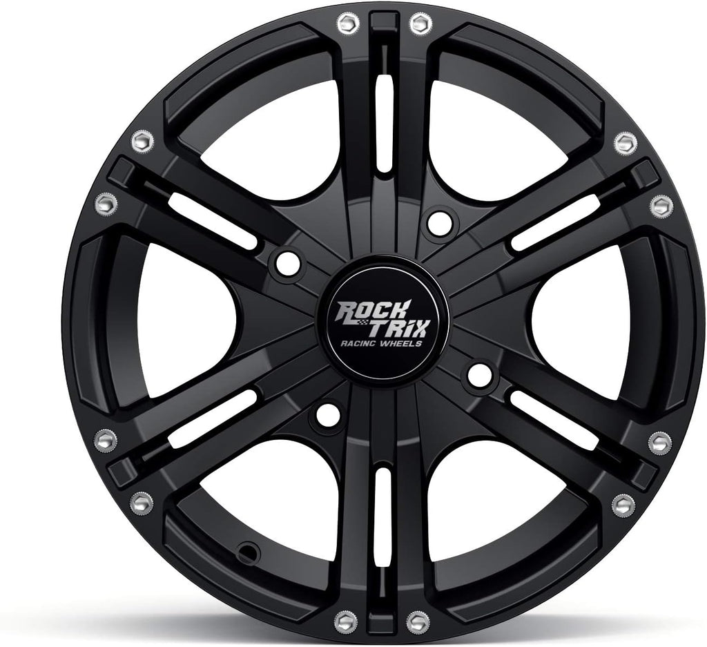 Matte Black 14x7 ATV Wheels Rims Set of 4 Y156470