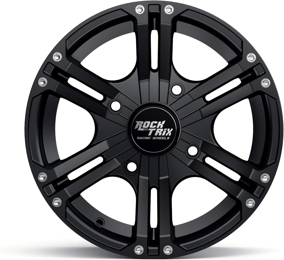 Matte Black 14x7 ATV Wheels Rims Set of 4 Y156470